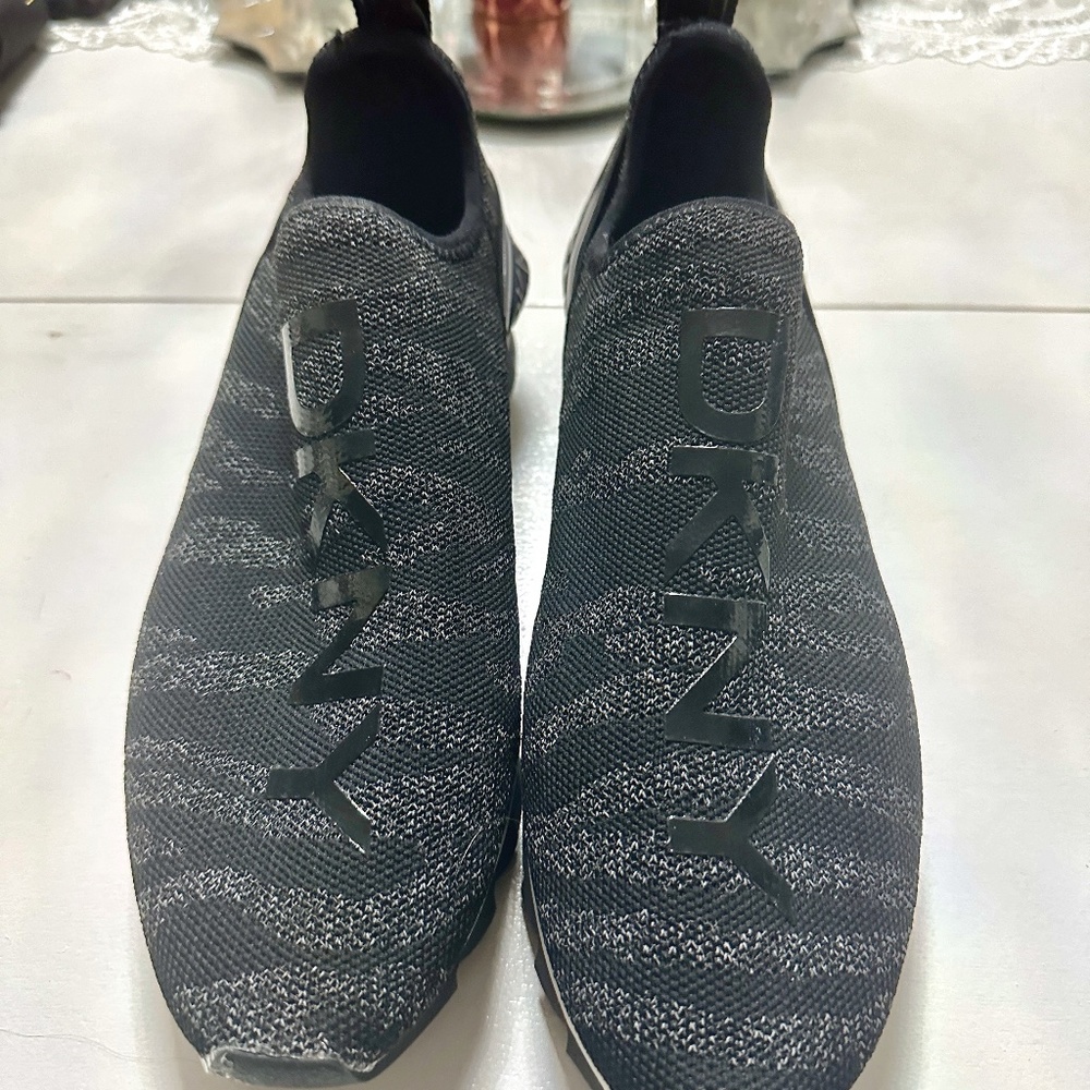 DKNY sneakers for women.    Size 10  black/dark grey.